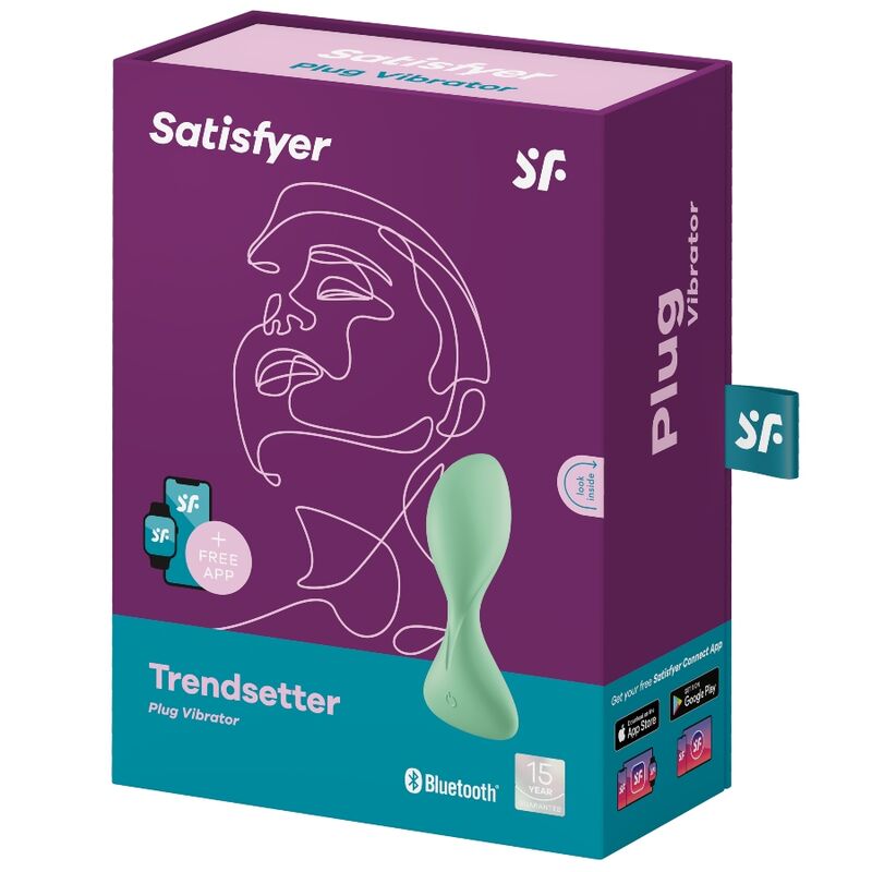 SATISFYER - TRENDSETTER VIBRERENDE PLUG APP GROEN