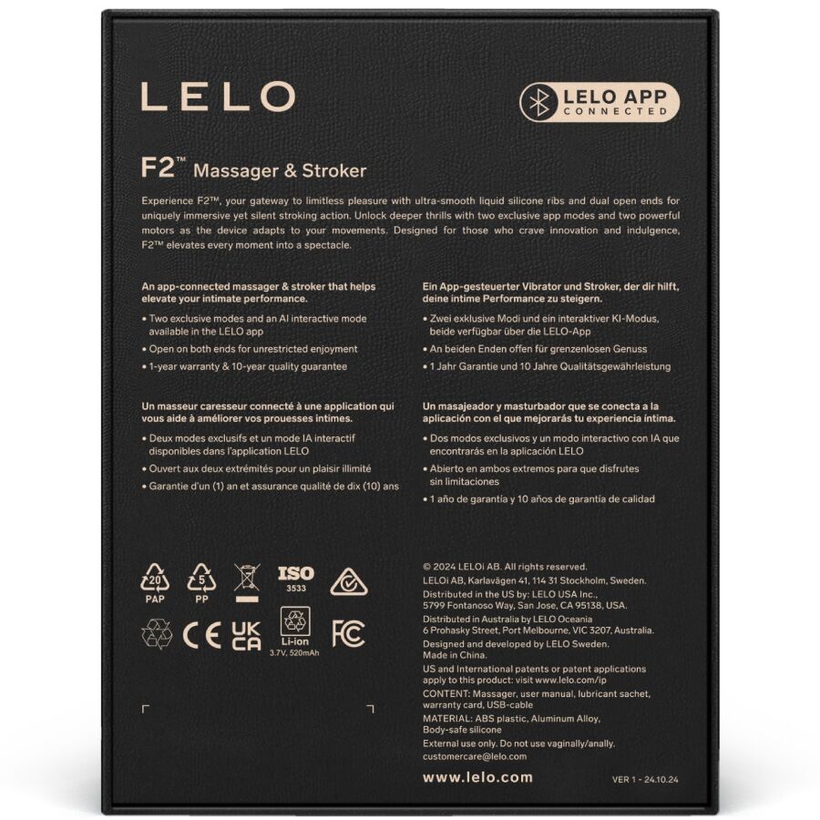 LELO - F2S™ TURKOOIS MANNELIJKE MASTURBATOR ROOD