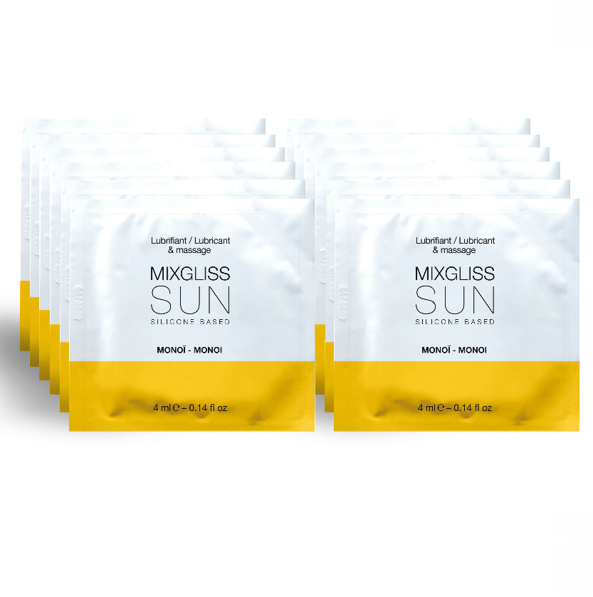 MIXGLISS - SILICONEN GLIJMIDDEL AROMA MONOI 12 EENMALIGE DOSIS 4ML