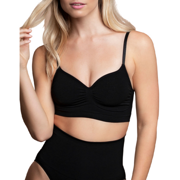 BYE-BRA - MEDIUM CONTROL BRA SEAMLESS BLACK SIZE S