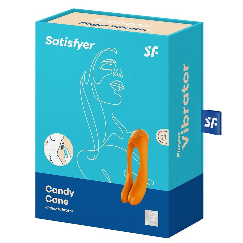 SATISFYER - VIBRO-DOIGT CANNE À SUCRE ORANGE