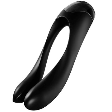 SATISFYER - VIBROMASSEUR DE DOIGT CANDY CANE NOIR