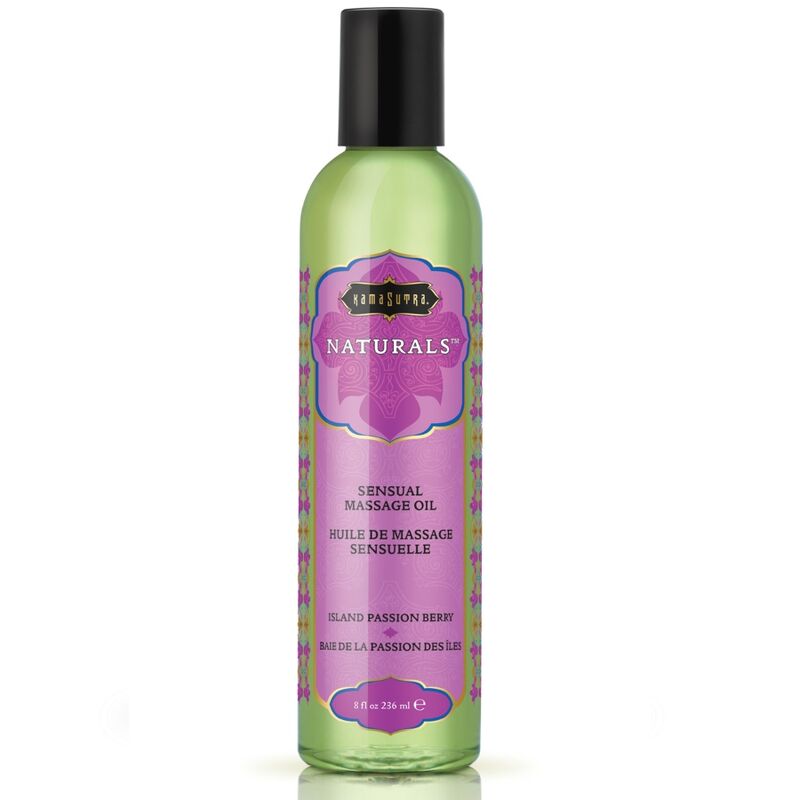 KAMASUTRA - HUILE DE MASSAGE NATURELLE BAIES DE LA PASSION 236 ML