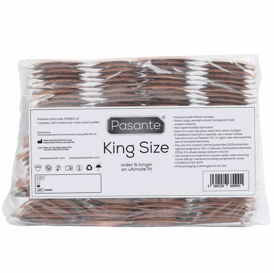 PASANTE - CONDOMS KING SIZE ZAK 144 STUKS