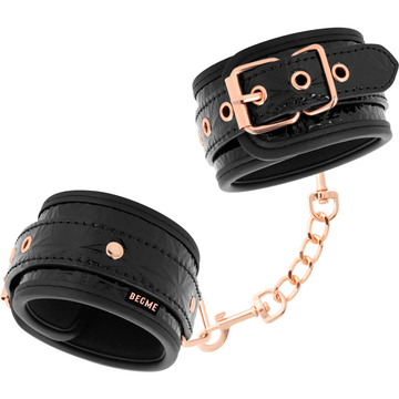 BEGME - MENOTTES DE CHEVILLE PREMIUM ÉDITION NOIRE AVEC DOUBLURE EN NÉOPRÈNE