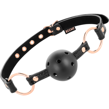 BEGME - BÂILLON EN CUIR VEGAN ÉDITION NOIRE