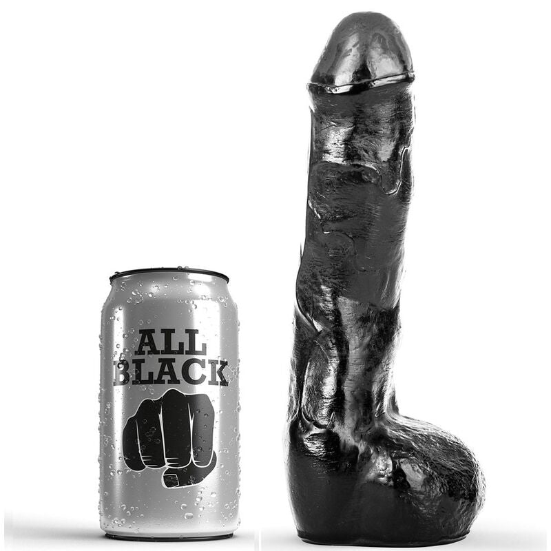 VOLLEDIG ZWART - REALISTISCHE ANALE PENIS 20 CM