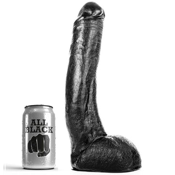 TOUT NOIR - GODEMICHET COURBÉ DE 29 CM