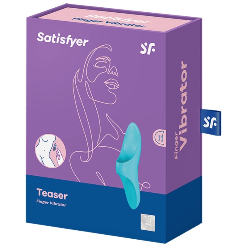 SATISFYER - TEASER VINGERVIBRATOR MET BLAUW LICHT