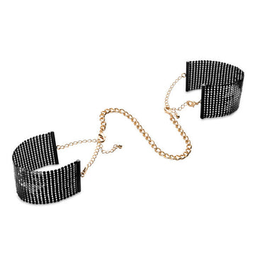 BIJOUX - MENOTTES EN MAILLE MÉTALLIQUE NOIRE DÉSIR MÉTALLIQUE