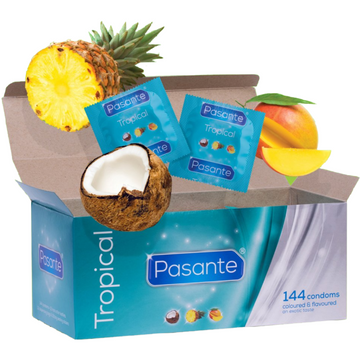 PASANTE - PRÉSERVATIFS SAVEURS TROPICALES 144 UNITÉS