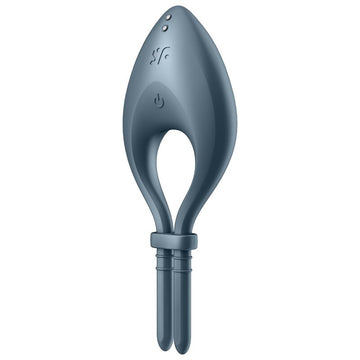 SATISFYER - ANNEAU VIBRANT CONNECTÉ BULLSEYE GRIS