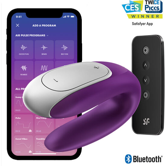 SATISFYER - DOUBLE FUN PARTNER VIBRATOR VIOLET