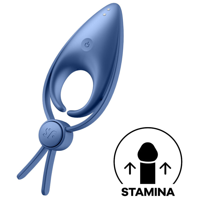 SATISFYER - ANNEAU VIBRANT SNIPER BLEU