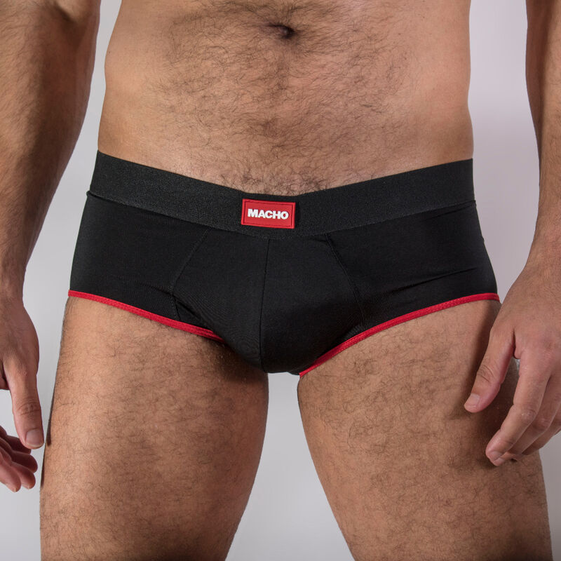 MACHO - MS24R SLIP FOND DE BAIN ROUGE FONCÉ XL