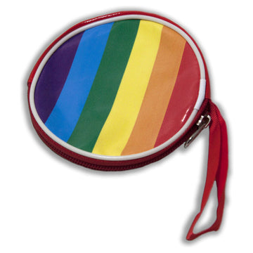 FIERTÉ - PORTE-MONNAIE ROND DRAPEAU LGBT