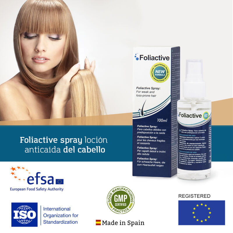 500 COSMETICS - FOLIACTIVE SPRAY. SPRAY OM HAARUITVAL TE VOORKOMEN EN DE HAARGROEI TE STIMULEREN.