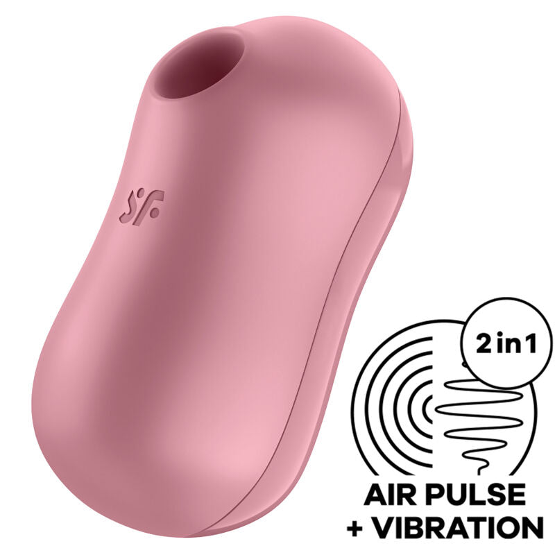 SATISFYER - STIMULATEUR À PULSATIONS D'AIR & VIBREUR COTTON CANDY ROSE
