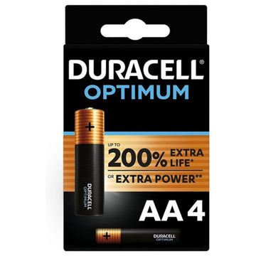 DURACELL - OPTIMUM 200 ALKALINE BATTERIJEN AA LR6 4 STUKS