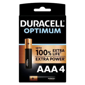 DURACELL - OPTIMUM 200 ALKALINE BATTERIJEN AAA LR03 4 STUKS