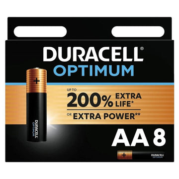DURACELL - OPTIMUM 200 ALKALINE BATTERIJEN AA LR6 8 STUKS