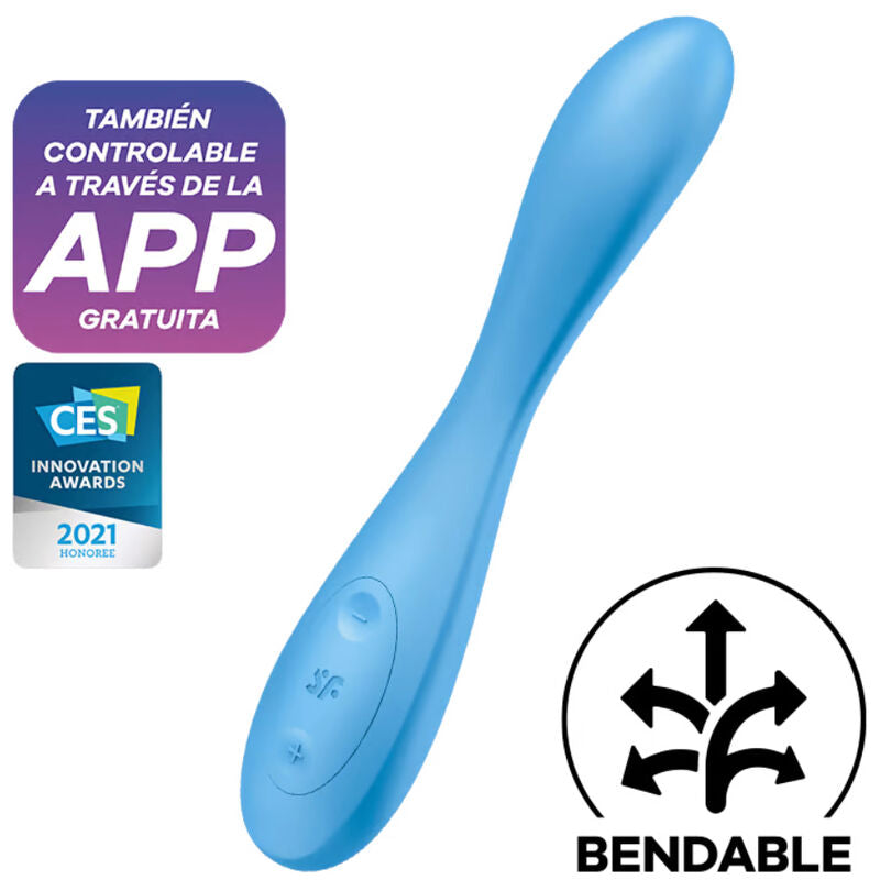 SATISFYER - VIBREUR MULTIPLE G-SPOT FLEX 4+ APP BLEU