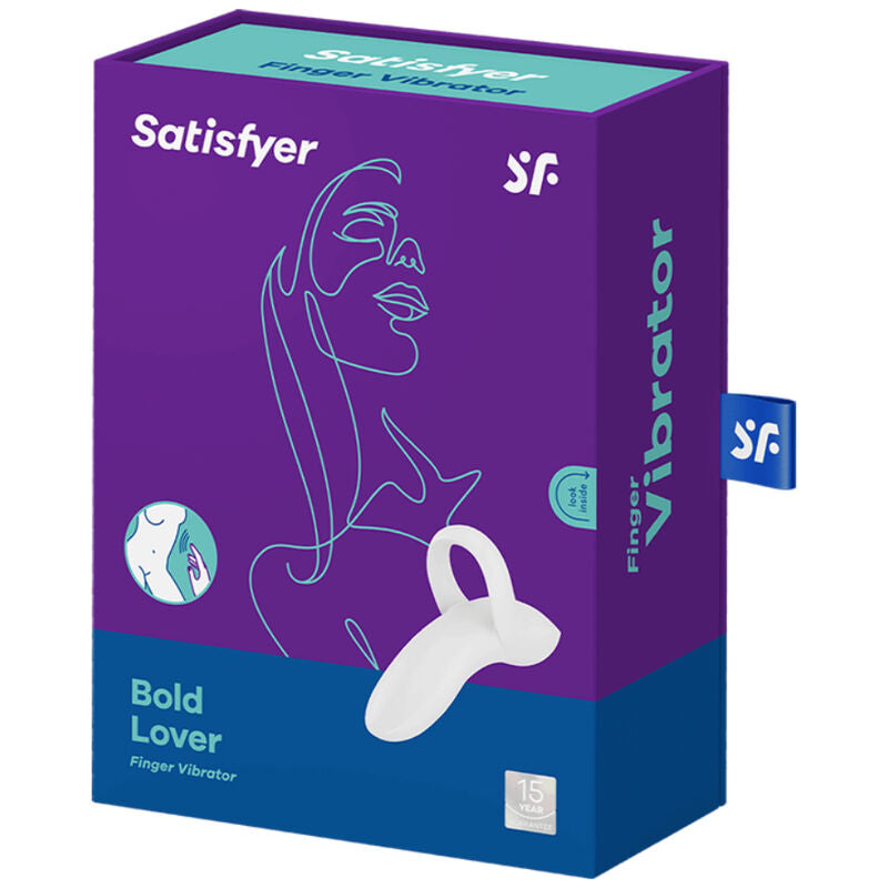 SATISFYER - BOLD LOVER VINGERVIBRATOR WIT