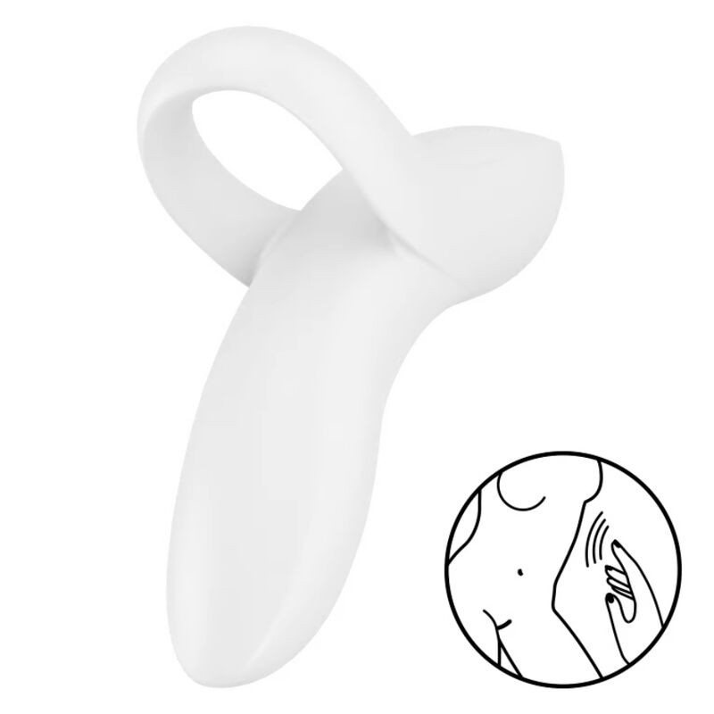 SATISFYER - BOLD LOVER VINGERVIBRATOR WIT