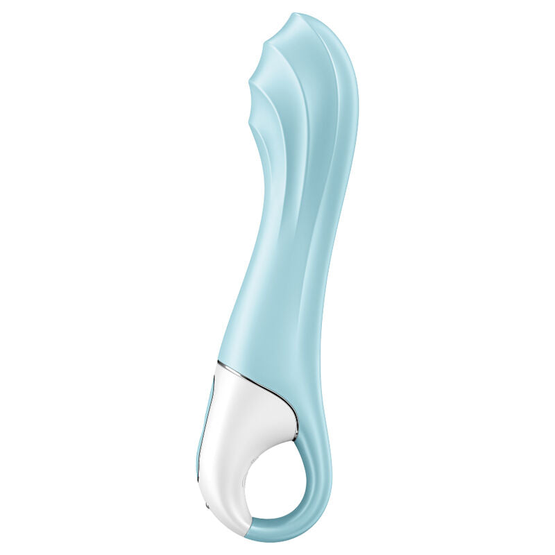SATISFYER - VIBROMASSEUR À POMPE À AIR 5+ VIBROMASSEUR G-SPOT GONFLABLE APP BLEU