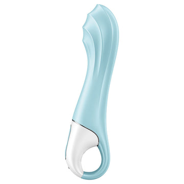 SATISFYER - VIBROMASSEUR À POMPE À AIR 5+ VIBROMASSEUR G-SPOT GONFLABLE APP BLEU