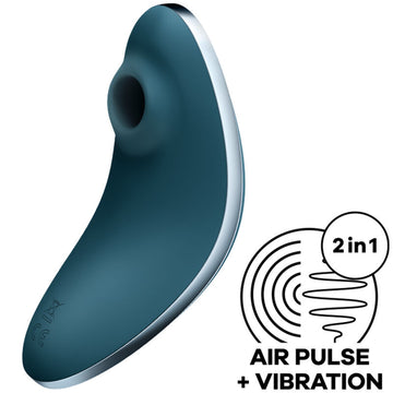 SATISFYER - VULVA LOVER 1 LUCHTPULS STIMULATOR &amp; VIBRATOR BLAUW