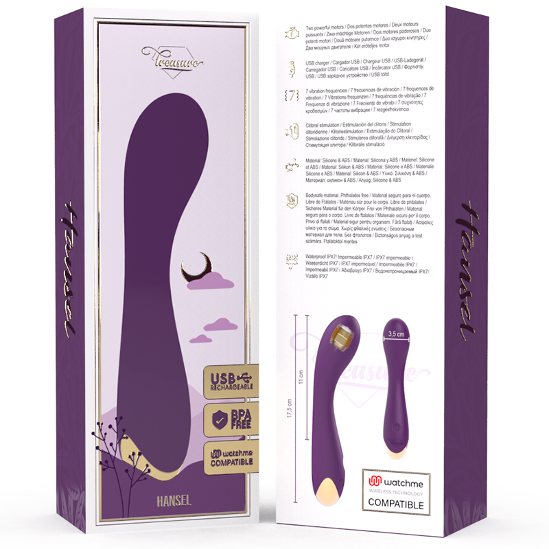 TREASURE - HANSEL G-SPOT VIBRATOR COMPATIBEL MET WATCHME DRAADLOZE TECHNOLOGIE