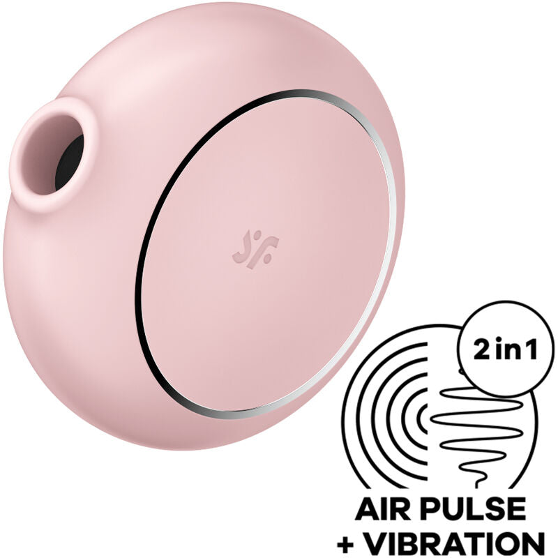 SATISFYER - PRO TO GO 3 DUBBELE LUCHTPULS STIMULATOR &amp; VIBRATOR ROZE