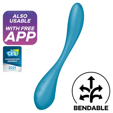 SATISFYER - VIBREUR MULTIPLE G-SPOT FLEX 5 BLEU