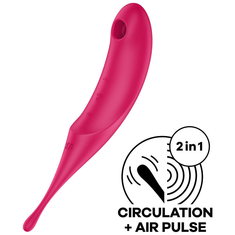 SATISFYER - TWIRRLING PRO LUCHTPULSSTIMULATOR &amp; VIBRATOR ROOD