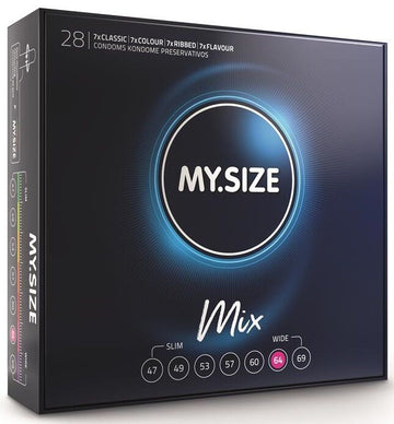 MY SIZE - MIX DE PRÉSERVATIFS 64 MM 28 UNITÉS