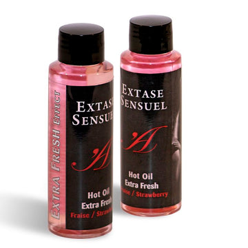 EXTASE SENSUAL - HUILE DE MASSAGE EFFET FRAISE EXTRA-FRAÎCHE 100 ML
