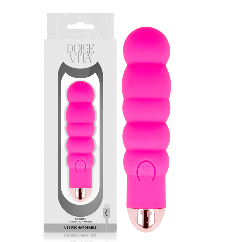 DOLCE VITA - VIBREUR RECHARGEABLE SIX ROSE 7 VITESSES