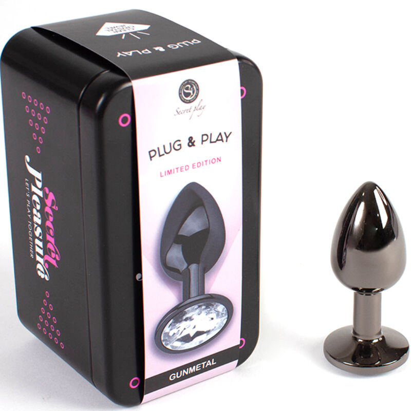 SECRETPLAY - GUNMETAL BUTT PLUG KLEIN FORMAAT 7 CM