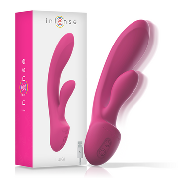 INTENSE - VIBREUR LAPIN LUIGI EN SILICONE LIQUIDE ROSE