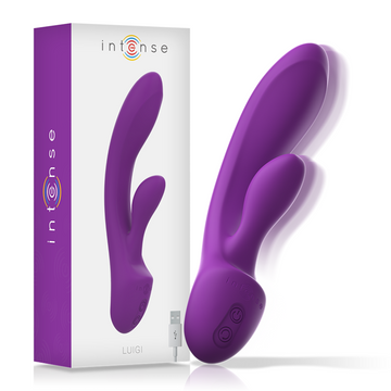 INTENSE - VIBREUR LAPIN LUIGI EN SILICONE LIQUIDE VIOLET