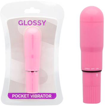 GLOSSY - VIBREUR DE POCHE ROSE PROFOND