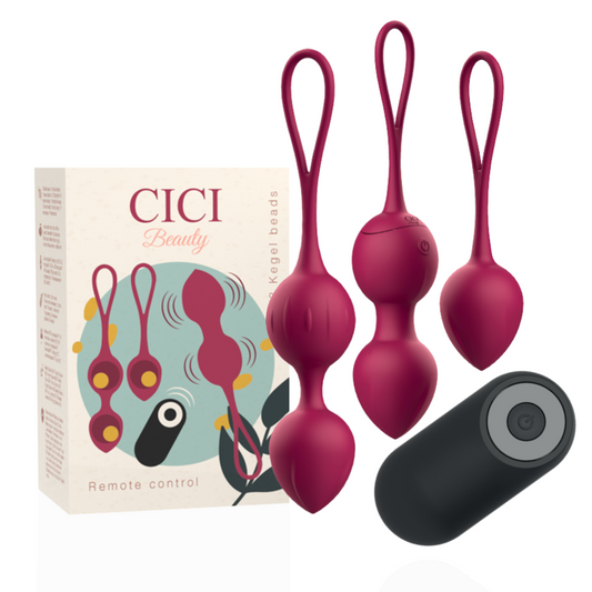 CICI BEAUTY - PREMIUM SILICONE 3 VIBRERENDE KEGELKRALEN MET AFSTANDSBEDIENING