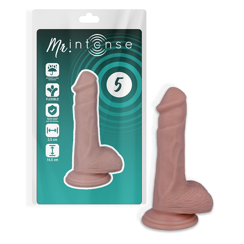 MR INTENSE - 5 PÉNIS RÉALISTES 16.5 CM -O- 3.5 CM