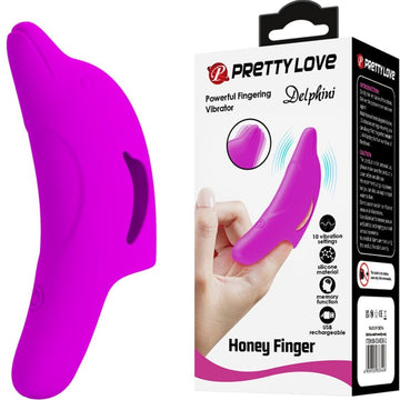 PRETTY LOVE - DELPHINI KRACHTIGE PAARSE VINGERSTIMULATOR