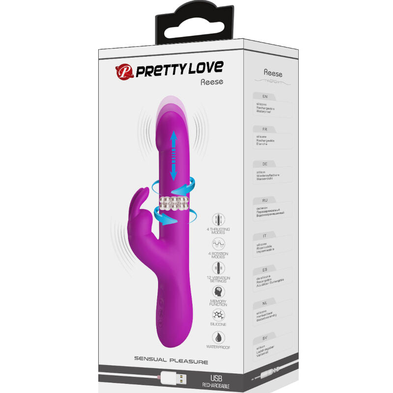 PRETTY LOVE - REESE VIBRATOR MET PAARSE ROTATIE