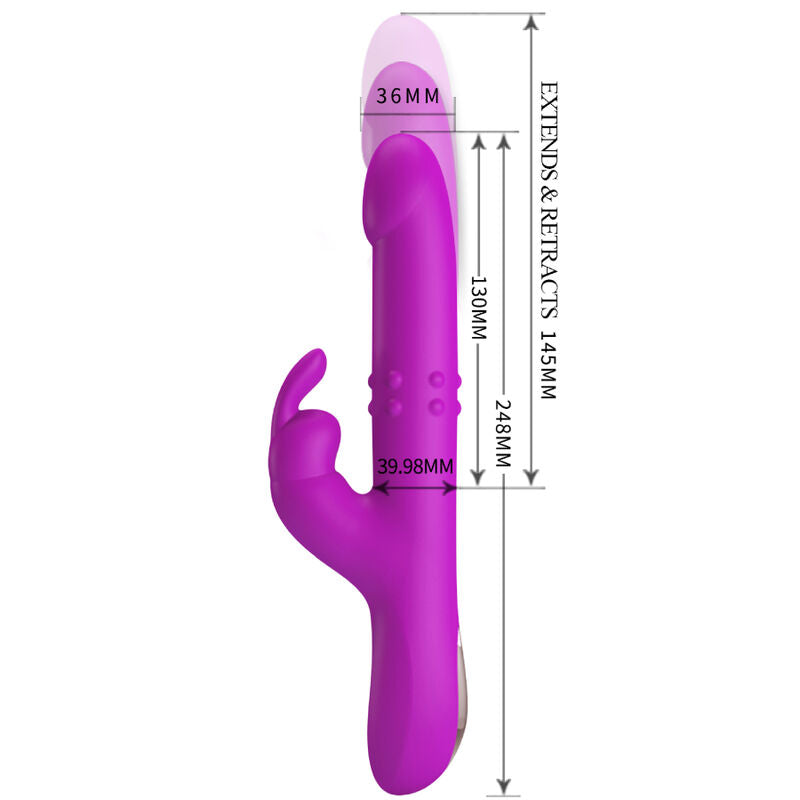 PRETTY LOVE - REESE VIBRATOR MET PAARSE ROTATIE