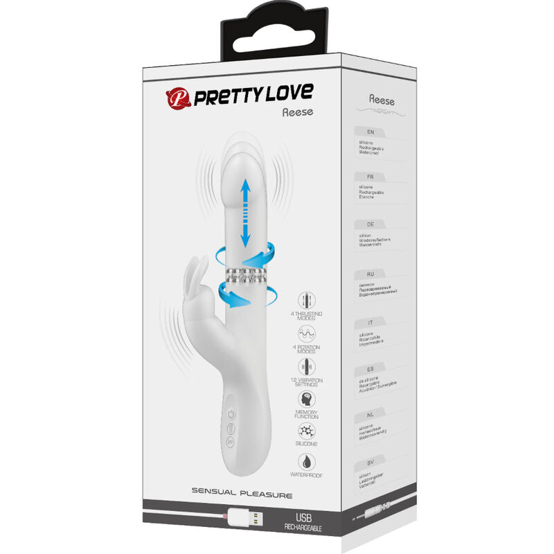 PRETTY LOVE - REESE VIBRATOR MET ZILVEREN ROTATIE