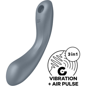 SATISFYER - CURVE TRINITY 1 VIBRATION À IMPULSIONS D'AIR GRIS