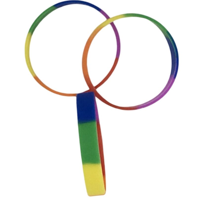 FIERTÉ - BRACELET EN SILICONE DRAPEAU LGBT